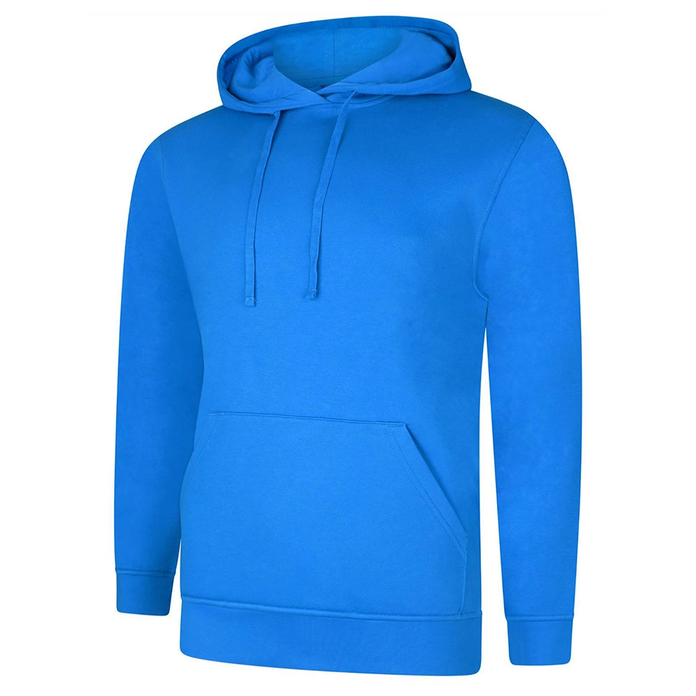 Tropical Blue Deluxe Hooded Sweatshirt UC509 on a white background