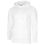White Deluxe Hooded Sweatshirt UC509 on a white background