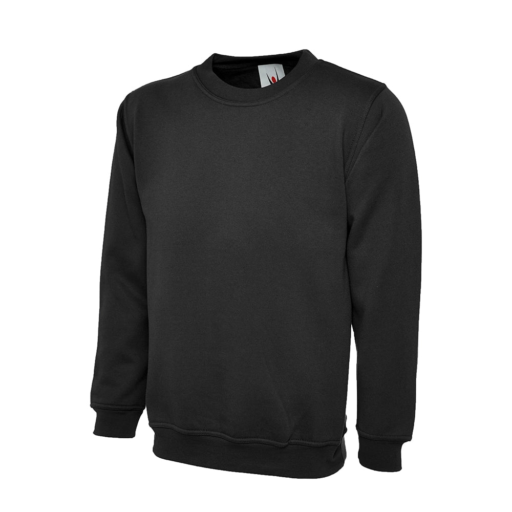 Black Uneek Ladies Deluxe Crew Neck Sweatshirt UC211