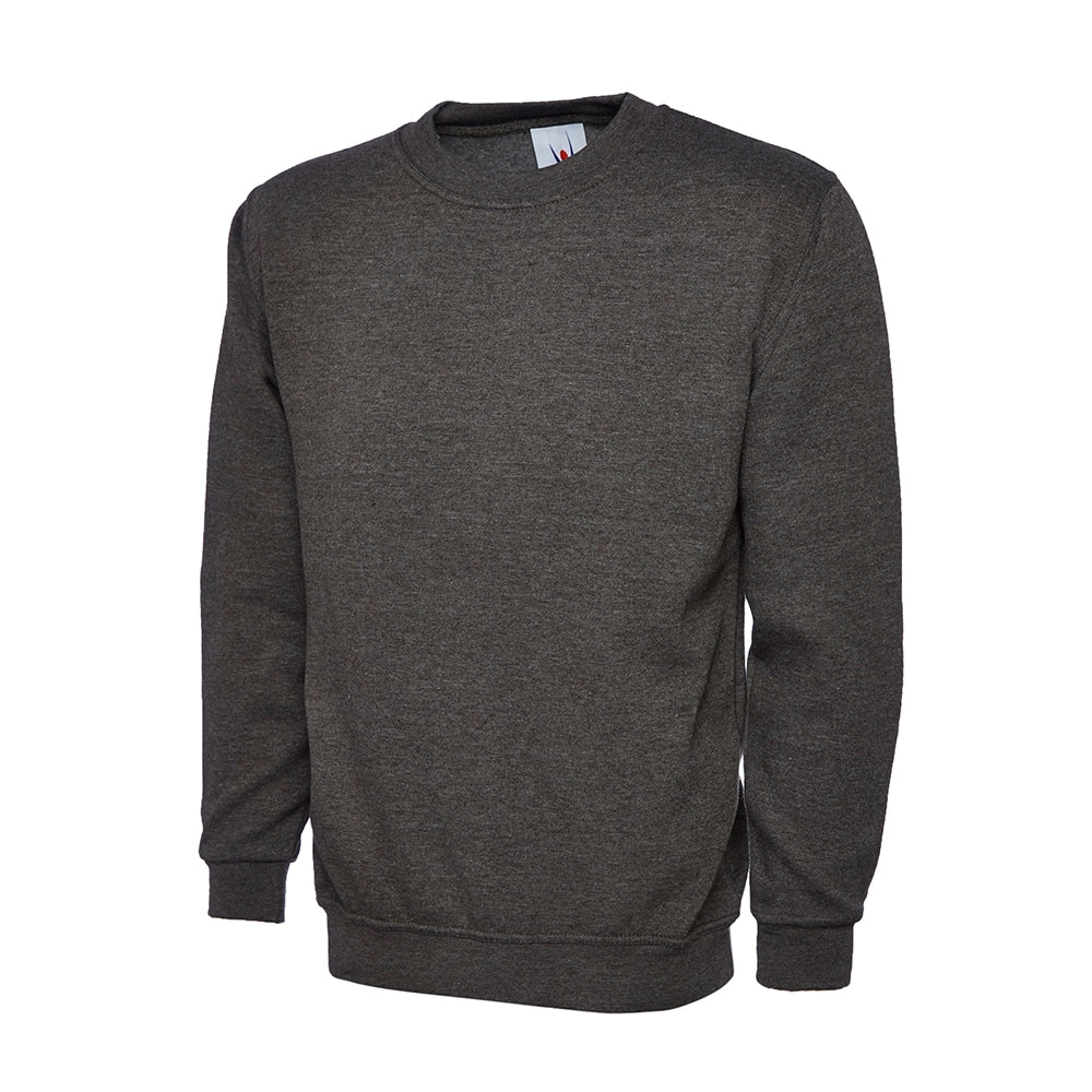 Charcoal Uneek Ladies Deluxe Crew Neck Sweatshirt UC211