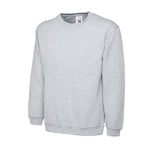 Heather Grey Uneek Ladies Deluxe Crew Neck Sweatshirt UC211