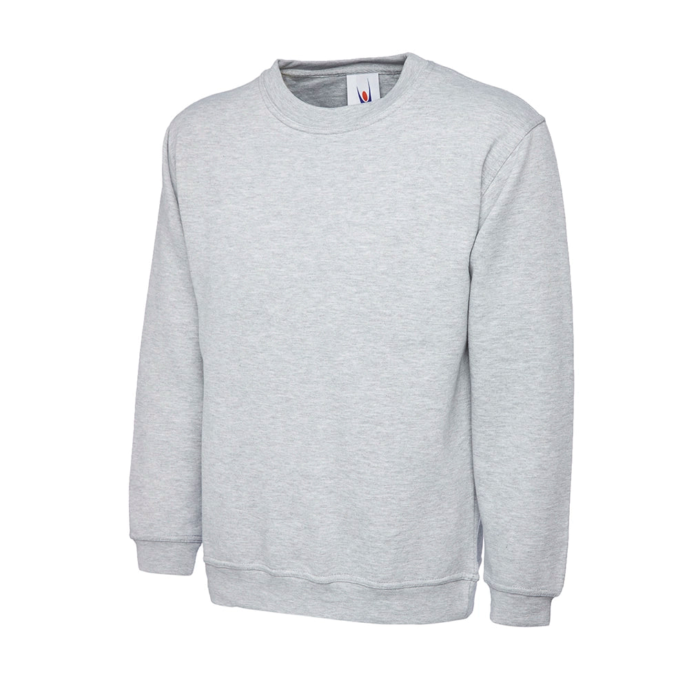 Heather Grey Uneek Ladies Deluxe Crew Neck Sweatshirt UC211