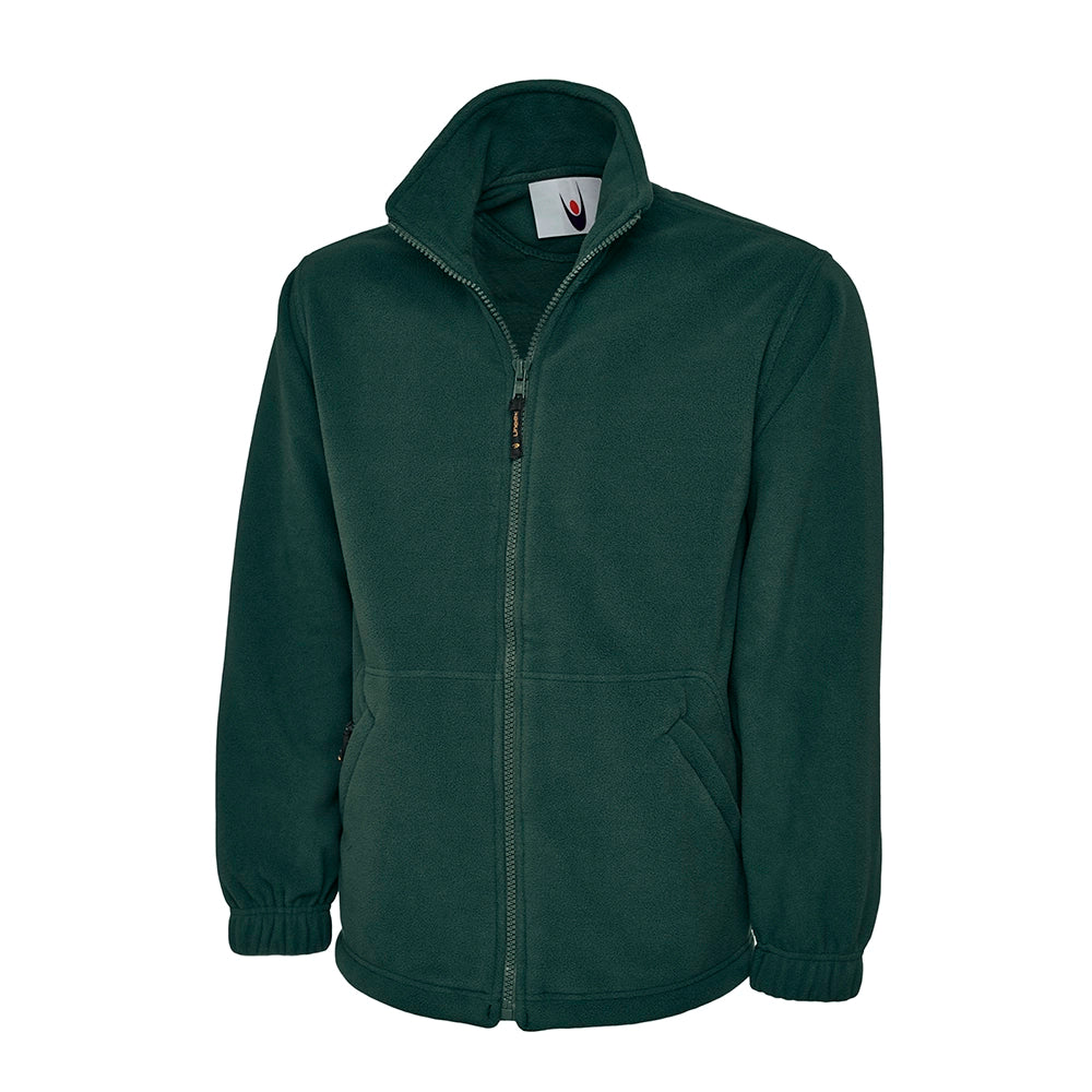 Bottle Green Uneek Heavyweight Full Zip Fleece Jacket UC601