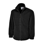 Black Uneek Heavyweight Full Zip Fleece Jacket UC601