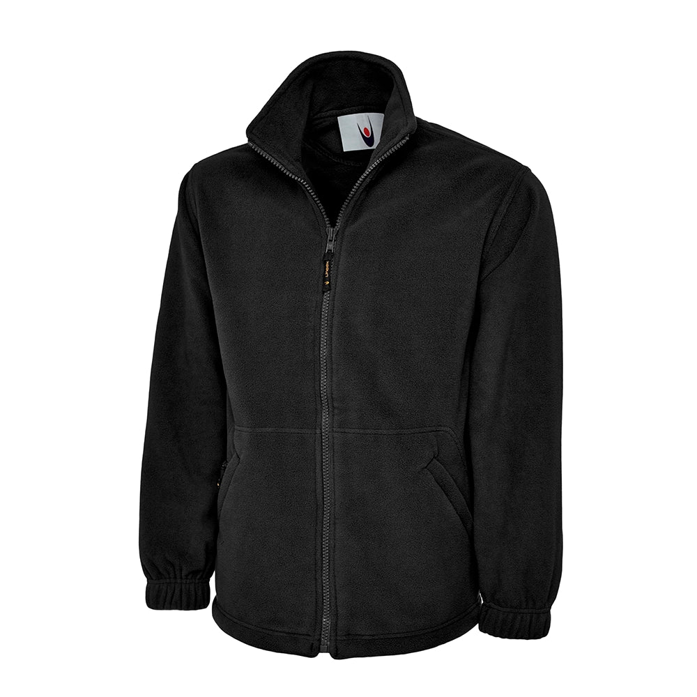 Black Uneek Heavyweight Full Zip Fleece Jacket UC601