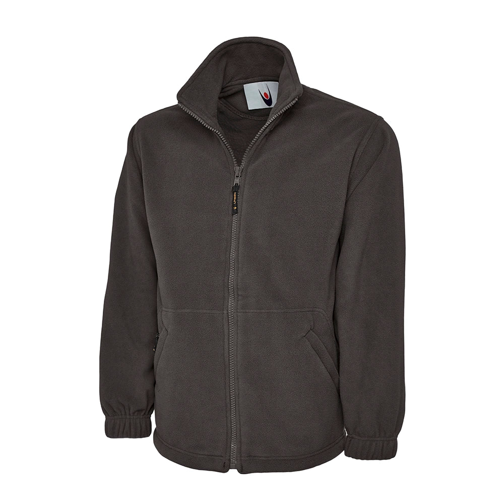 Charcoal Uneek Heavyweight Full Zip Fleece Jacket UC601
