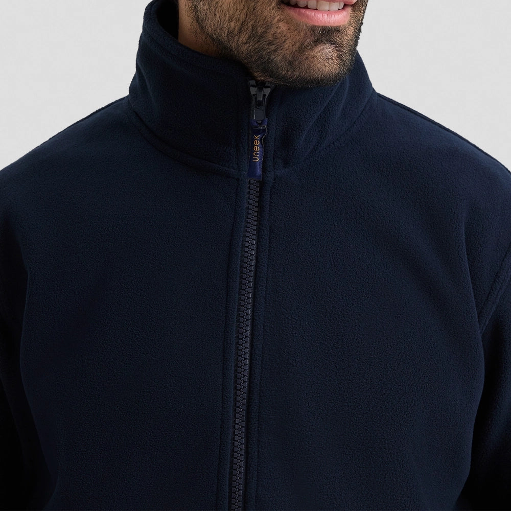 Close up of a Uneek Heavyweight Full Zip Fleece Jacket UC601