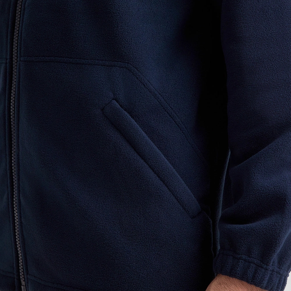 Close up of pocket Uneek Heavyweight Full Zip Fleece Jacket UC601