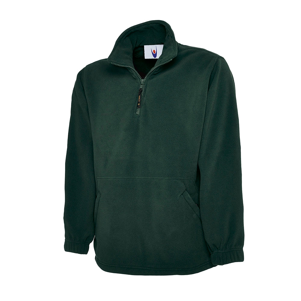 Bottle Green Classic 1/4 Zip Fleece Jacket UC602