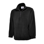 Black Classic 1/4 Zip Fleece Jacket UC602