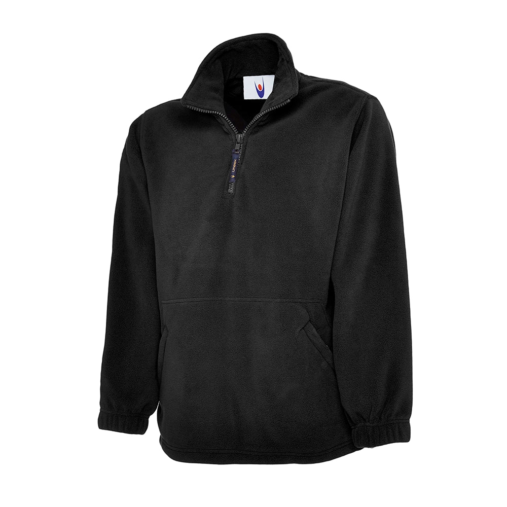 Black Classic 1/4 Zip Fleece Jacket UC602