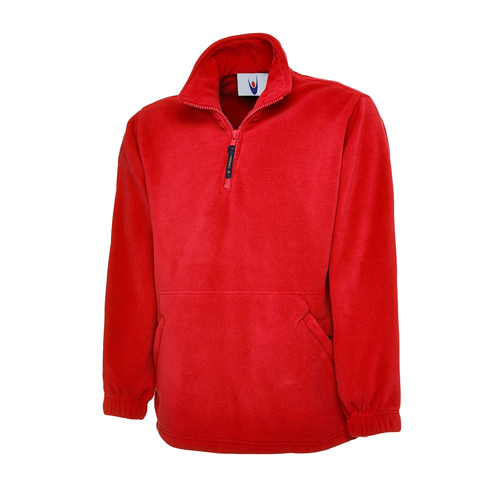 Red Classic 1/4 Zip Fleece Jacket UC602