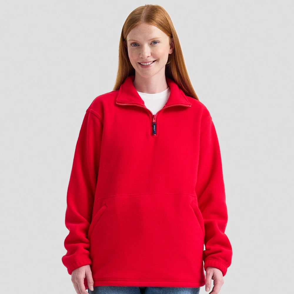 Model wearing a Classic 1/4 Zip Fleece Jacket UC602
