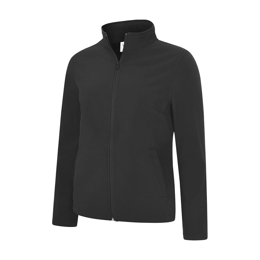 Black Ladies Classic Full Zip Soft Shell Jacket UC613