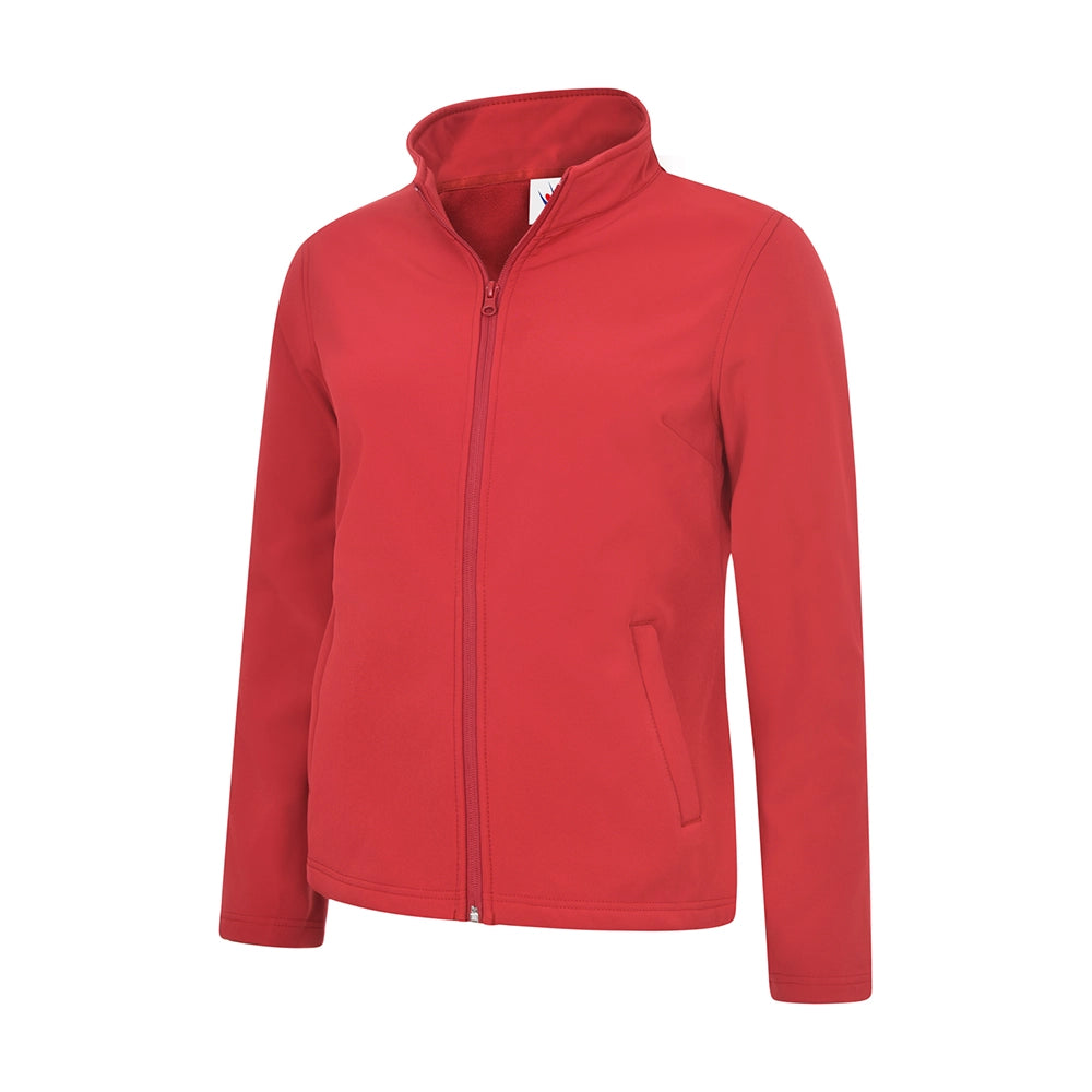 Red Ladies Classic Full Zip Soft Shell Jacket UC613