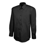 Uneek Mens Pinpoint Oxford Full Sleeve Shirt UC701 Black