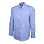 Uneek Mens Pinpoint Oxford Full Sleeve Shirt UC701 - Medium Blue