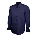 Uneek Mens Pinpoint Oxford Full Sleeve Shirt UC701 - Navy Blue