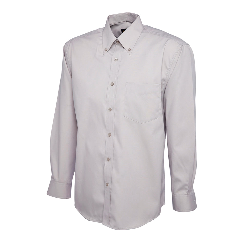 Uneek Mens Pinpoint Oxford Full Sleeve Shirt UC701 - Silver Grey