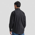 Back view of a Uneek Mens Pinpoint Oxford Full Sleeve Shirt UC701