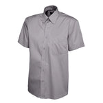 Uneek Mens Pinpoint Oxford Half Sleeve Shirt UC702 - Charcoal