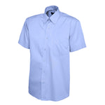 Uneek Mens Pinpoint Oxford Half Sleeve Shirt UC702 - Medium Blue