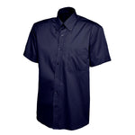 Uneek Mens Pinpoint Oxford Half Sleeve Shirt UC702 - Navy Blue