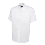 Uneek Mens Pinpoint Oxford Half Sleeve Shirt UC702 - White