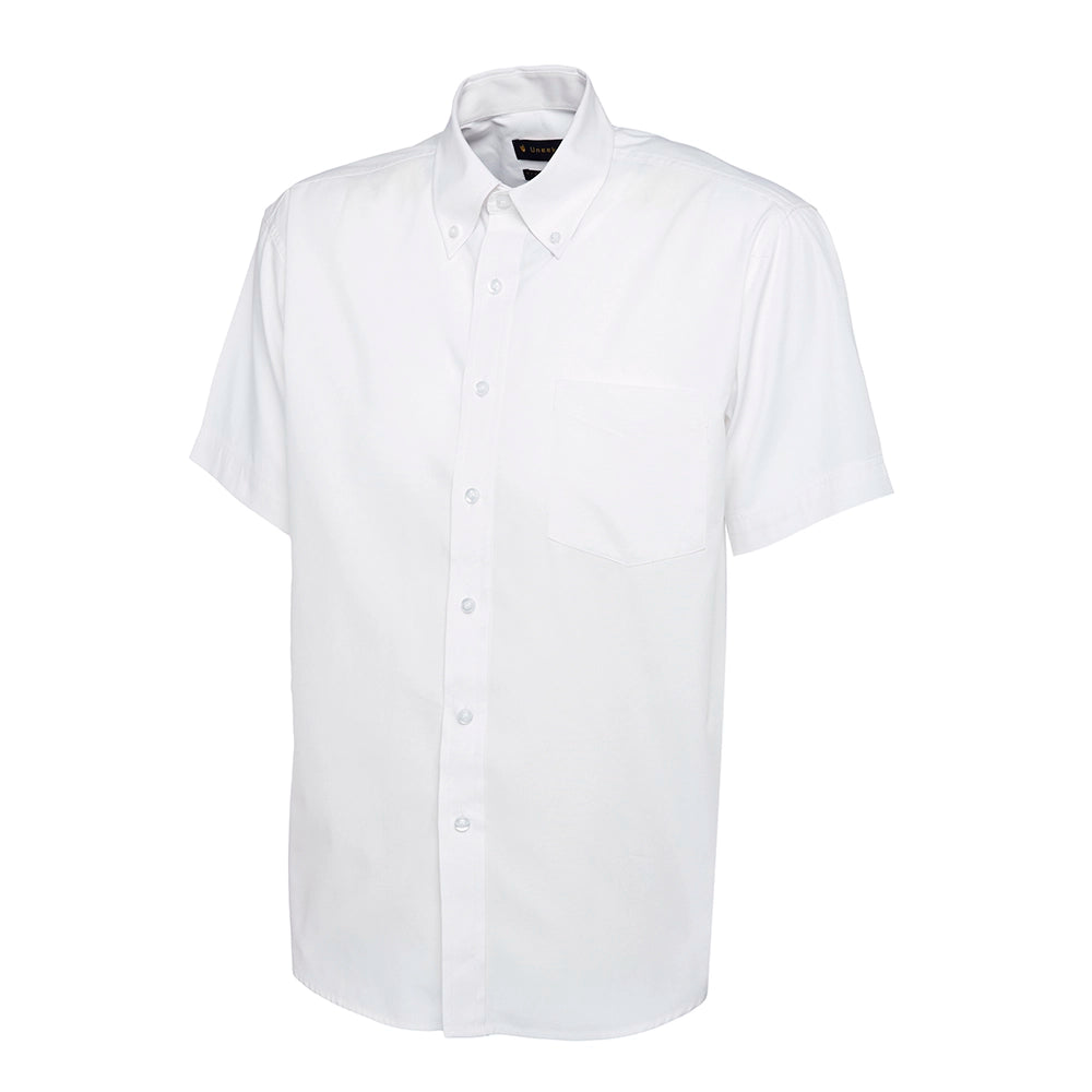 Uneek Mens Pinpoint Oxford Half Sleeve Shirt UC702 - White