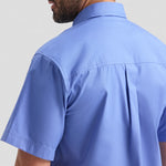 Back view of a Uneek Mens Pinpoint Oxford Half Sleeve Shirt UC702