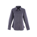 Charcoal Uneek Ladies Pinpoint Oxford Full Sleeve Shirt UC703