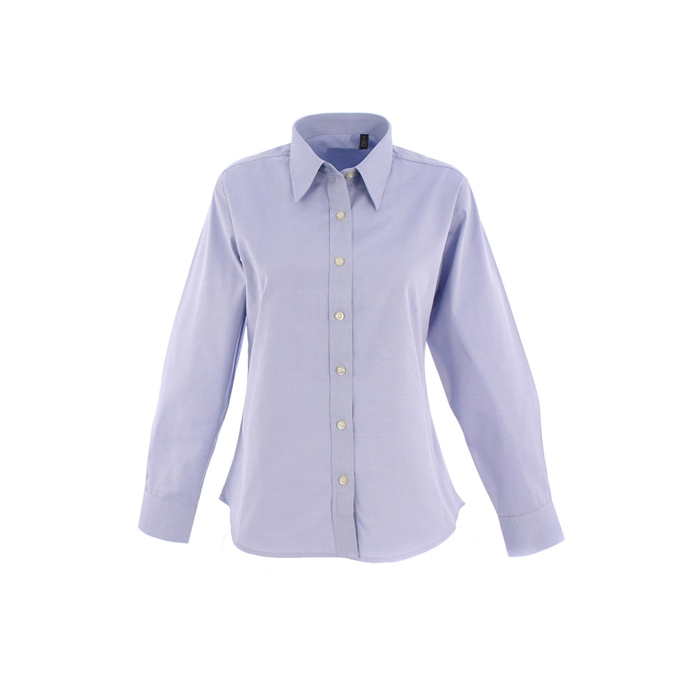 Light Blue Uneek Ladies Pinpoint Oxford Full Sleeve Shirt UC703