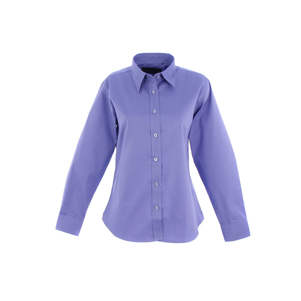 Medium Blue Uneek Ladies Pinpoint Oxford Full Sleeve Shirt UC703