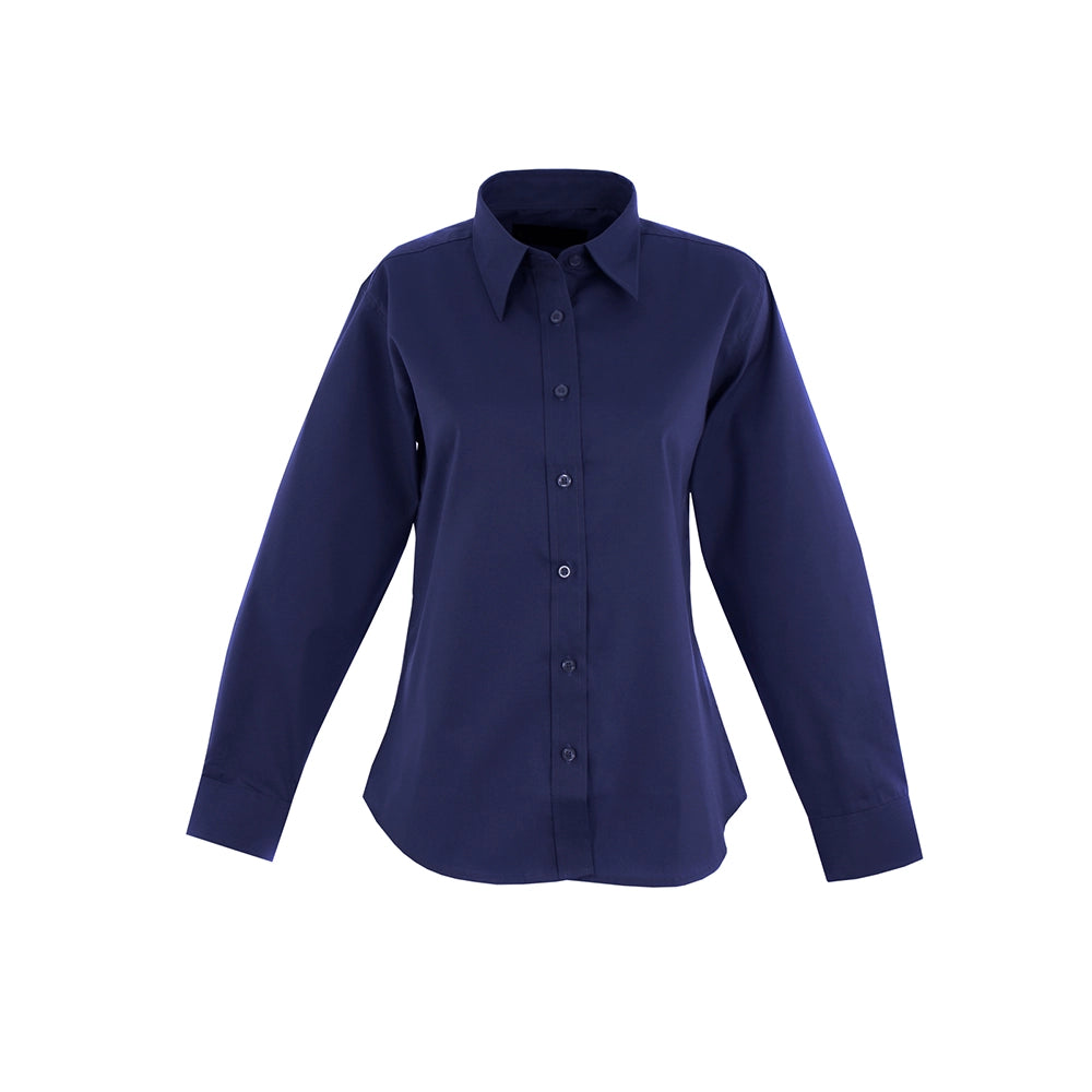 Navy Uneek Ladies Pinpoint Oxford Full Sleeve Shirt UC703