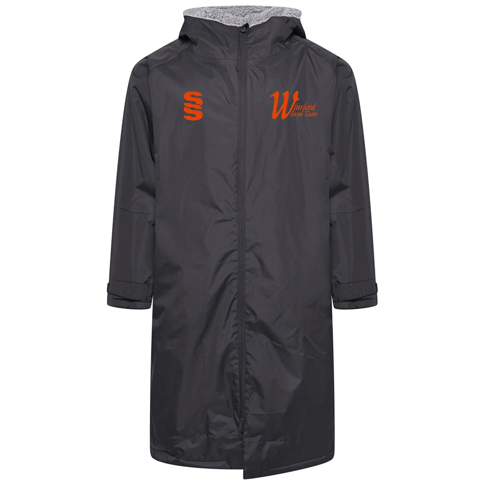Winsford ASC Fleece Robe Jacket - Black WL002