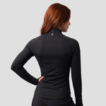 Back view of Model wearing the All Stars Netball 1/4 Zip Performance Top