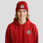 model wearing Frodsham JFC Beanie