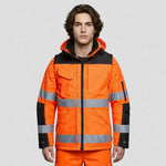 model wearing Hi-Vis 3-in-1 Contrast Winter Pro Jacket