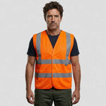 model wearing Hi-Vis Two Band Vest