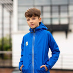model wearing Stuart Surridge Dual Full Zip Training Jacket - Royal