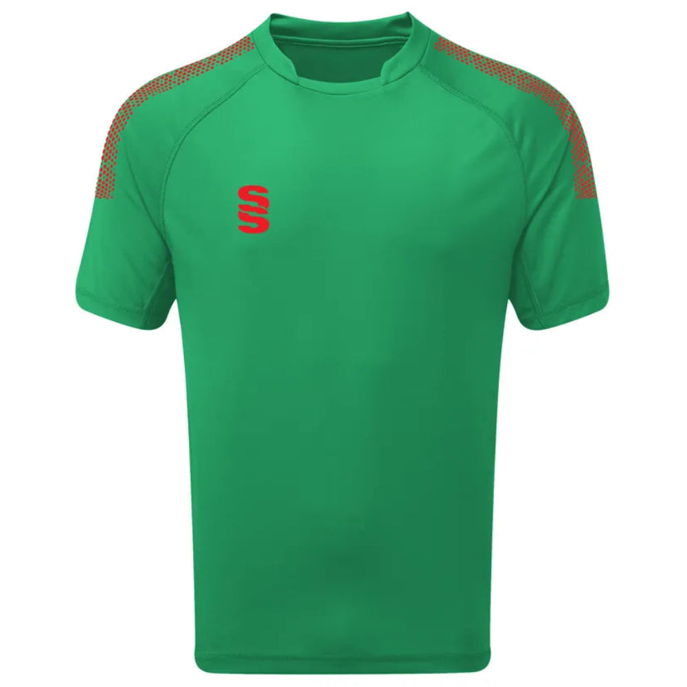 DU009 EMERALD RED DOTS