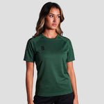Model wearing Stuart Surridge Dual Games Shirt - Women's Fit - Bottle