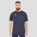 Model wearing Stuart Surridge Dual Games Shirt - Navy