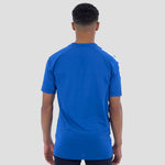 Back view of Model wearing Stuart Surridge Dual Games Shirt - Royal