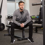 model wearing Stuart Surridge 1/4 Zip Dual Performance Top - Marl