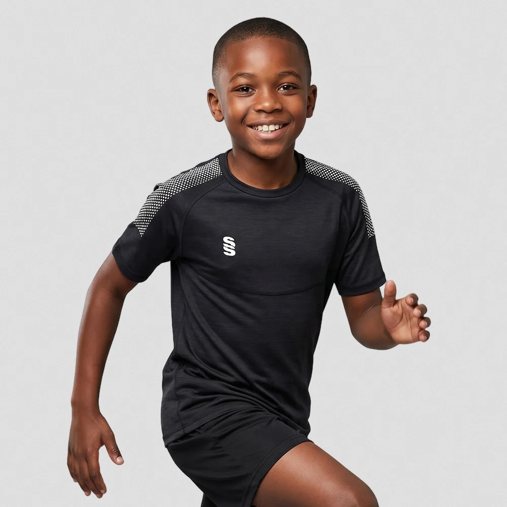 Stuart Surridge Dual Gym T-Shirt - Black Melange (Junior)