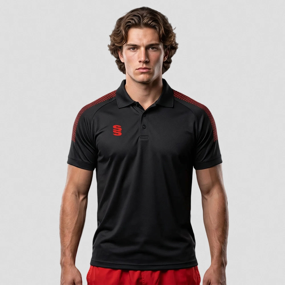 Stuart Surridge Dual Solid Colour Polo - Black