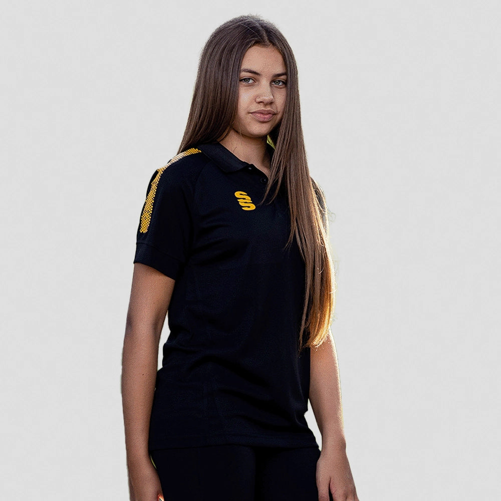 Stuart Surridge Dual Solid Colour Polo - Black (Junior)