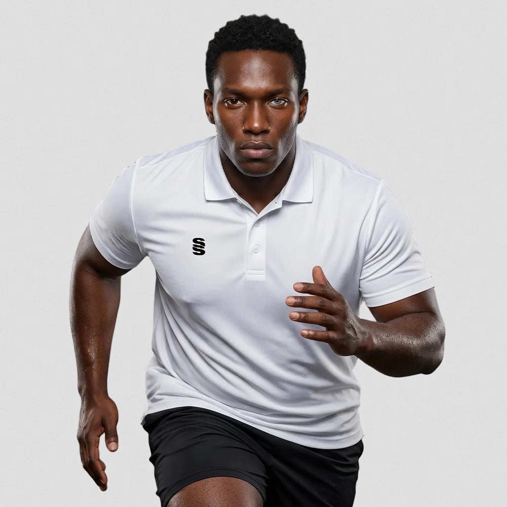 Stuart Surridge Dual Solid Colour Polo - White