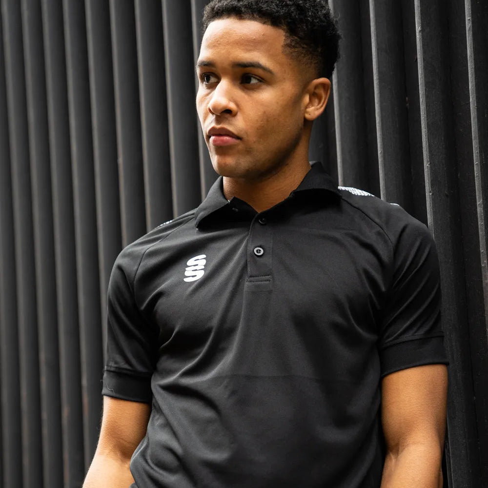 Stuart Surridge Dual Solid Colour Polo - Black